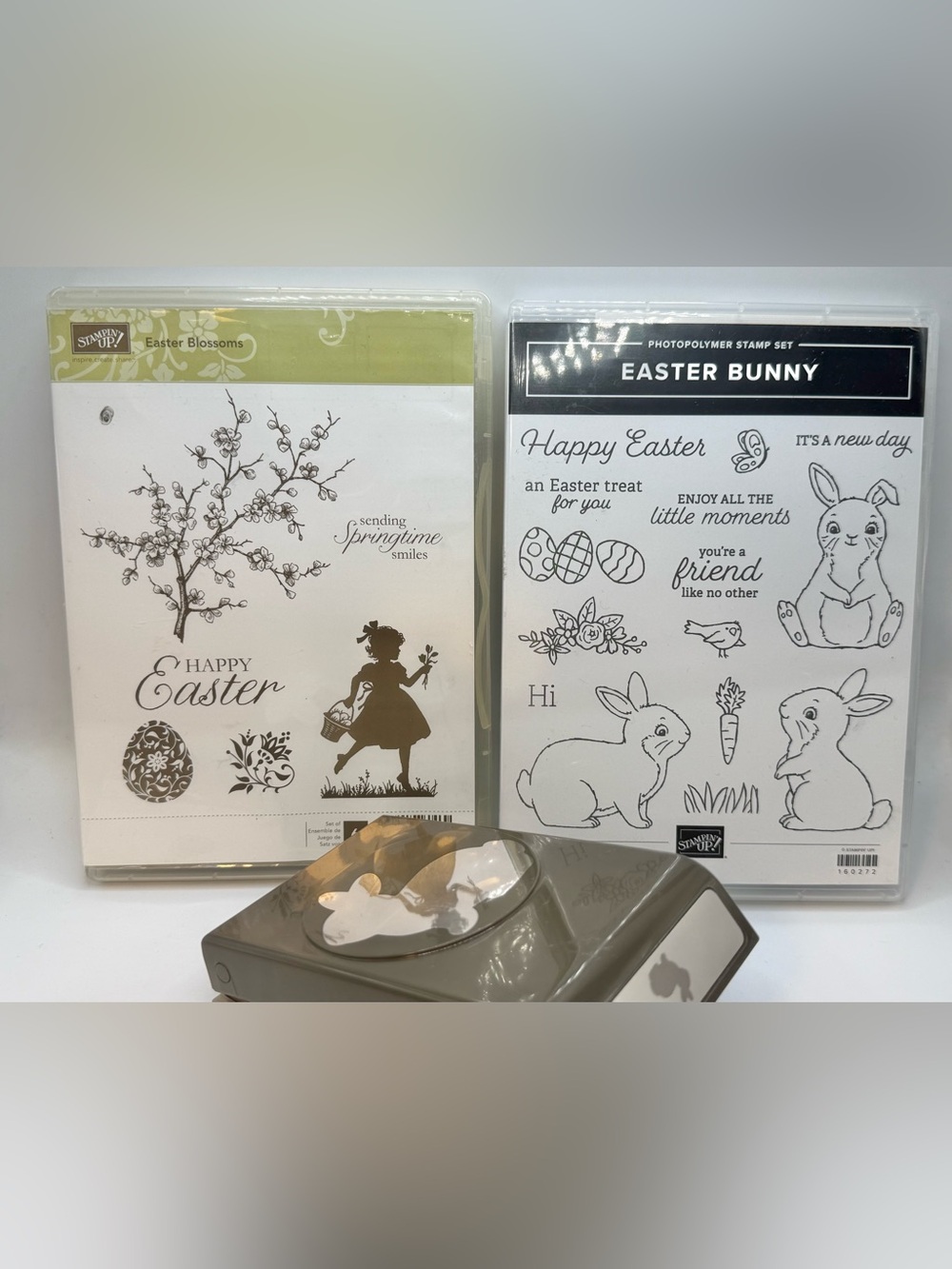 Stampin' Up! Easter Bunny(retired) & Easter blossoms Stamp Set and punch